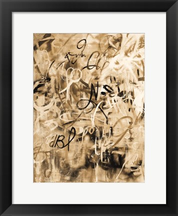 Framed Graffiti Freedom Sepia Print