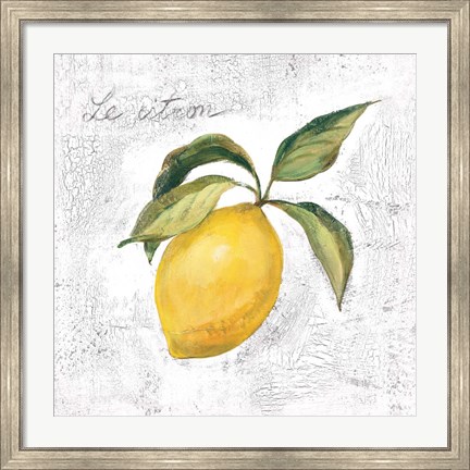 Framed Le Citron on White Print