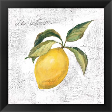 Framed Le Citron on White Print