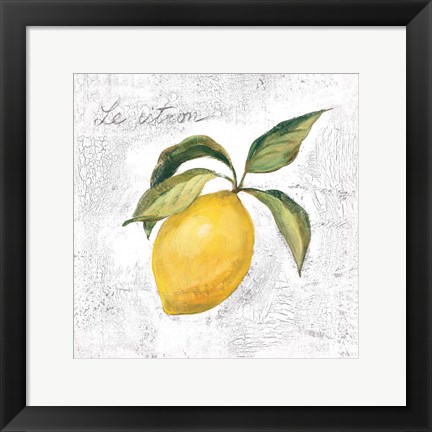 Framed Le Citron on White Print