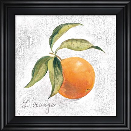 Framed L Orange on White Print