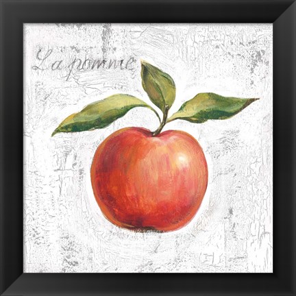 Framed La Pomme on White Print