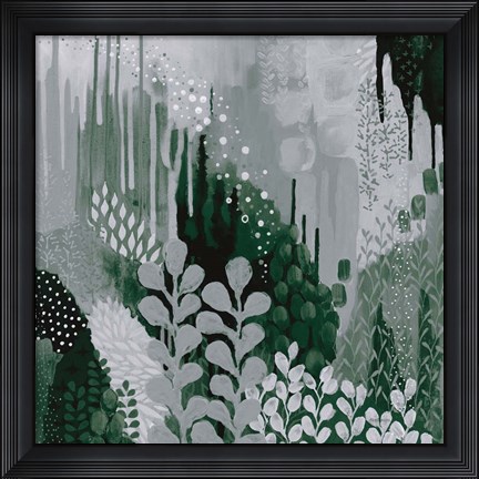 Framed Green Forest II Print