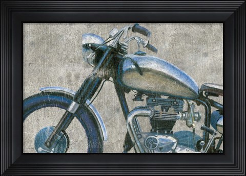 Framed Lets Roll II Grunge Crop Print