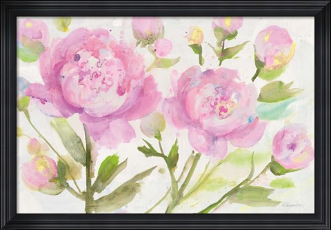 Framed Bright Peonies Print
