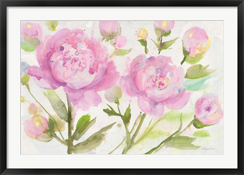 Framed Bright Peonies Print