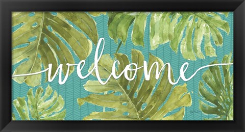 Framed Mixed Greens Welcome Print