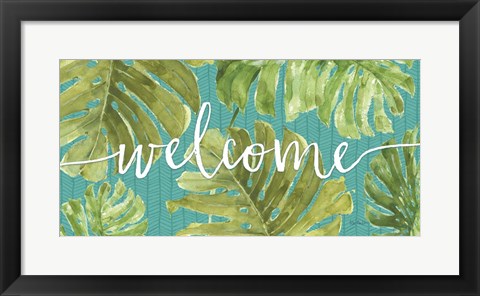 Framed Mixed Greens Welcome Print