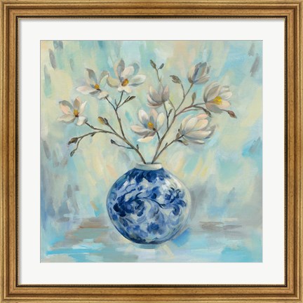 Framed Chinoiserie and Branches Print