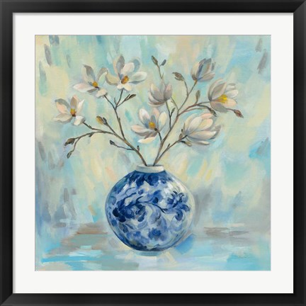 Framed Chinoiserie and Branches Print