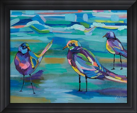 Framed Indigo Gulls Print
