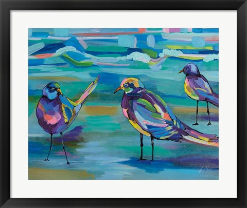 Framed Indigo Gulls Print