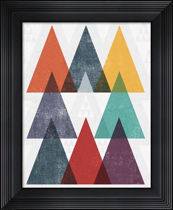 Framed Mod Triangle III v2 Retro II Print