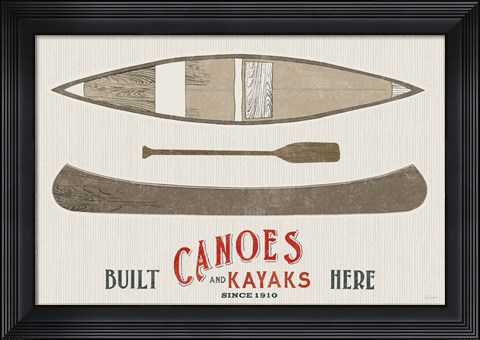 Framed Cabin Life VII Kayak Print