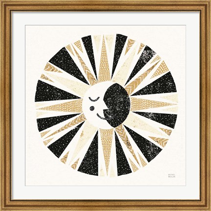 Framed Moonshine Black Gold Sq Print