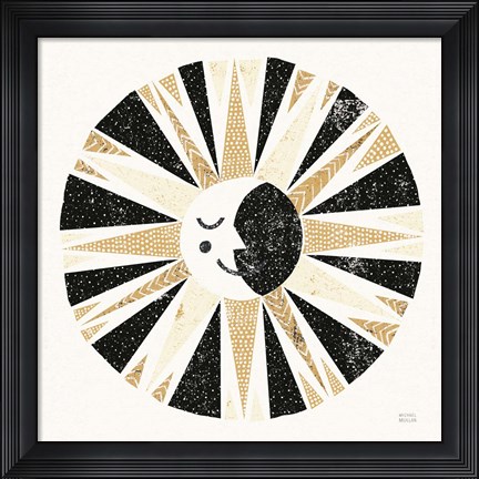 Framed Moonshine Black Gold Sq Print