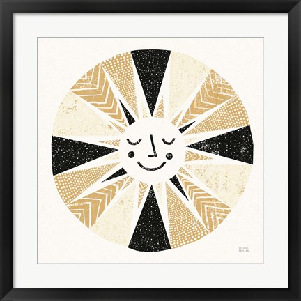 Framed Sunshine Black Gold Sq Print