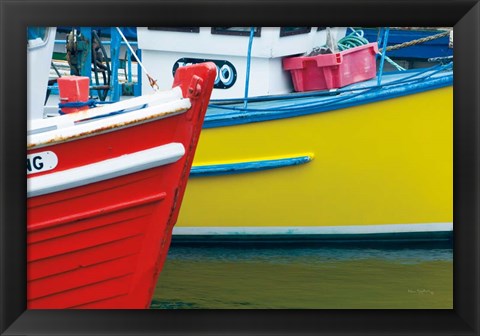 Framed Orkney Fishing Boats Print