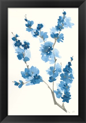 Framed Blue Branch IV Print