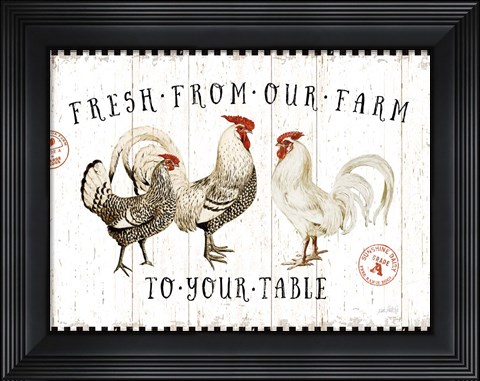 Framed Free Range Fresh I v2 Print
