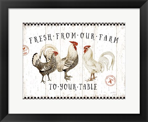 Framed Free Range Fresh I v2 Print