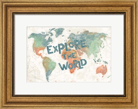 Framed Explore the World I Print