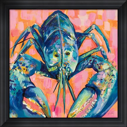 Framed Lilly Lobster I Print