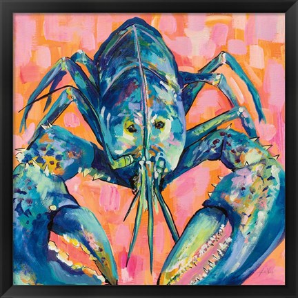 Framed Lilly Lobster I Print