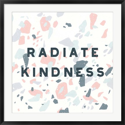 Framed Terrazzo Inspiration I Kindness Print