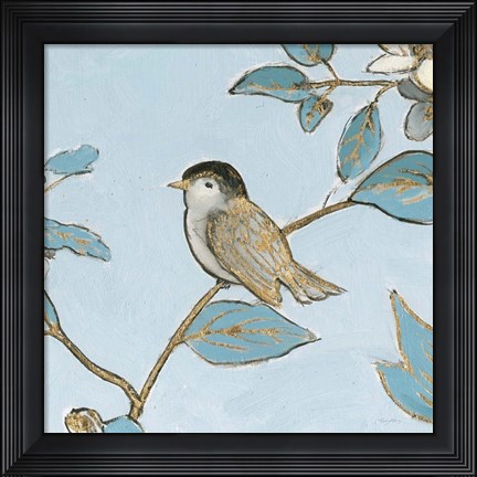Framed Toile Birds II Print