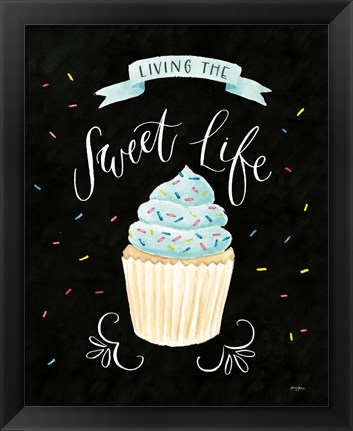 Framed Sweet Life IV Dark Print