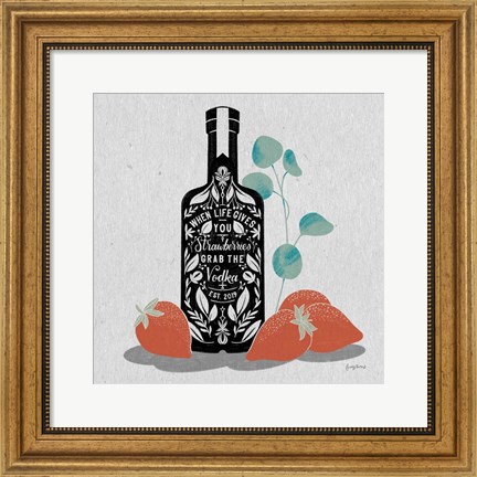 Framed Fruity Spirits Vodka Print