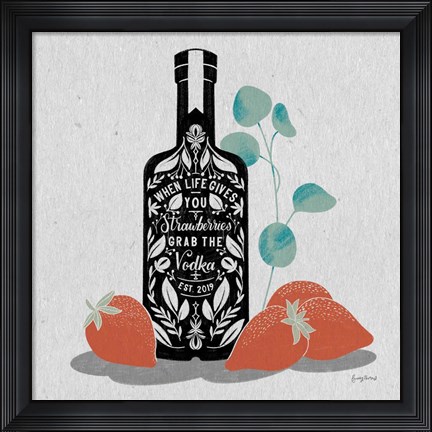 Framed Fruity Spirits Vodka Print