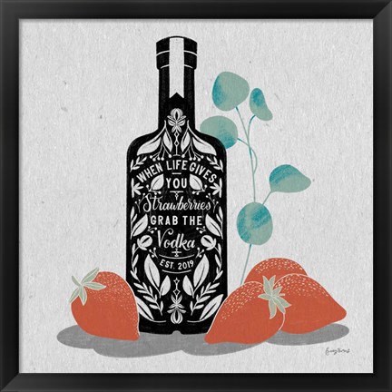 Framed Fruity Spirits Vodka Print