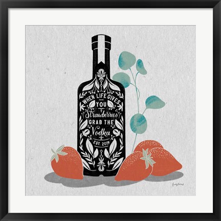 Framed Fruity Spirits Vodka Print