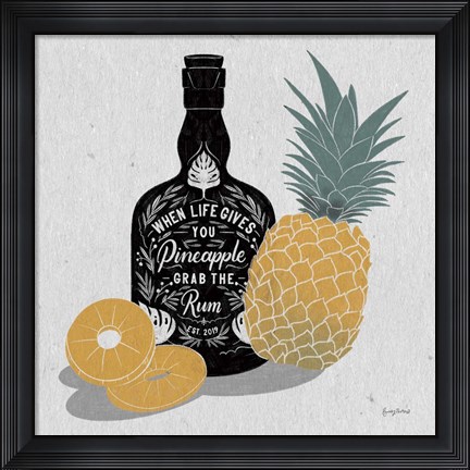 Framed Fruity Spirits Rum Print