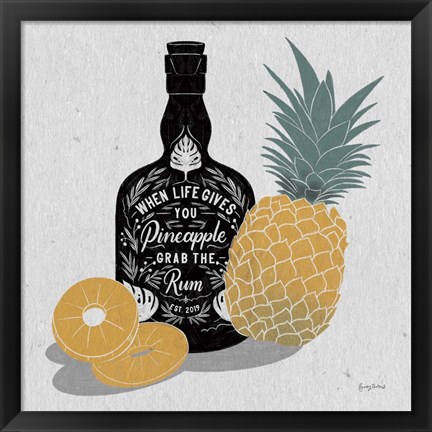 Framed Fruity Spirits Rum Print