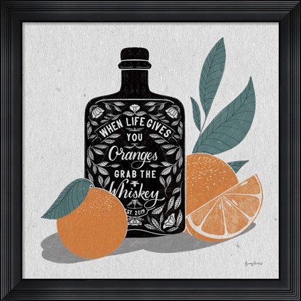 Framed Fruity Spirits Whiskey Print
