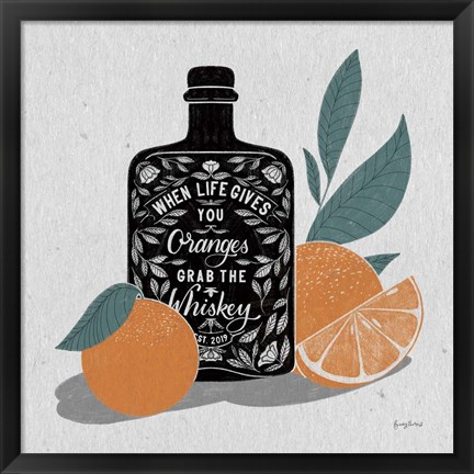 Framed Fruity Spirits Whiskey Print