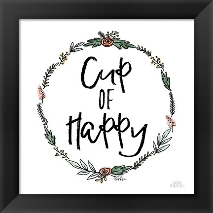 Framed Cup of Happy Print