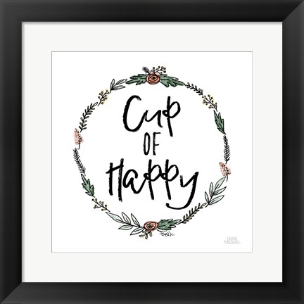 Framed Cup of Happy Print