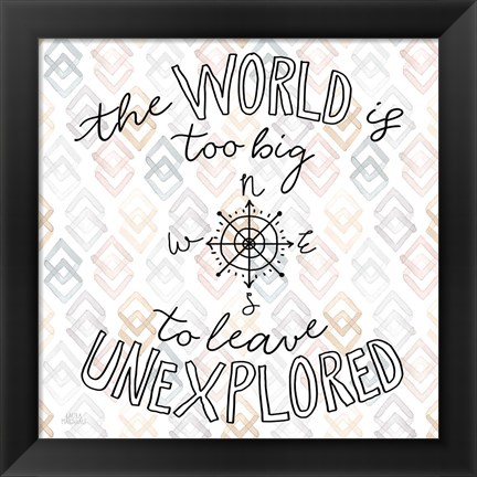 Framed World Traveler II Diamond Print