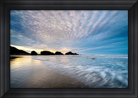 Framed Cloudy Coast Print
