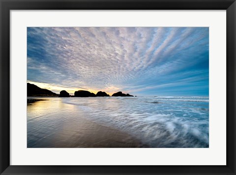 Framed Cloudy Coast Print