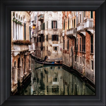 Framed Venice Boat Ride Print