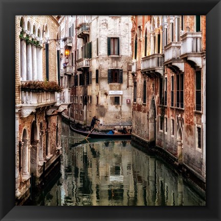 Framed Venice Boat Ride Print