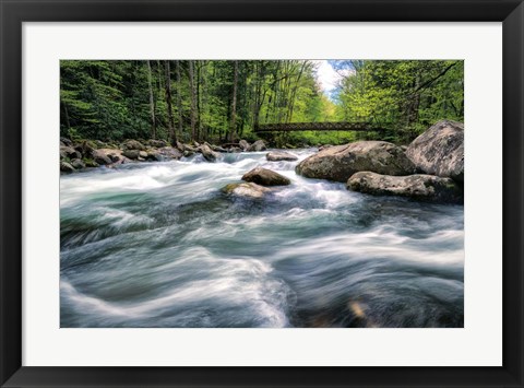 Framed Rocky River Stream Print