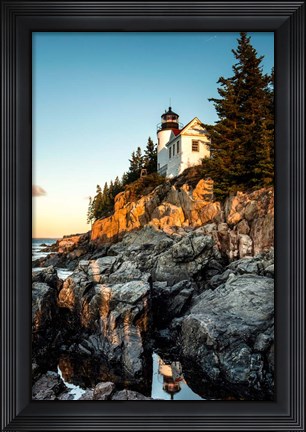 Framed Harbor Lighthouse Print