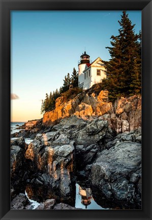 Framed Harbor Lighthouse Print