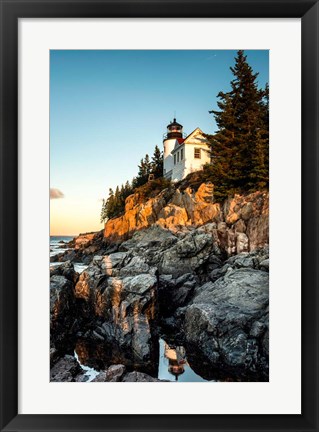 Framed Harbor Lighthouse Print